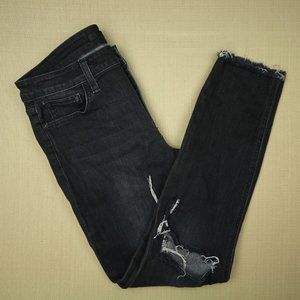 Joe's Jeans Skinny Women's Size 30 Fray Hem Busted Knee Jamilyn Dark Indigo Wash